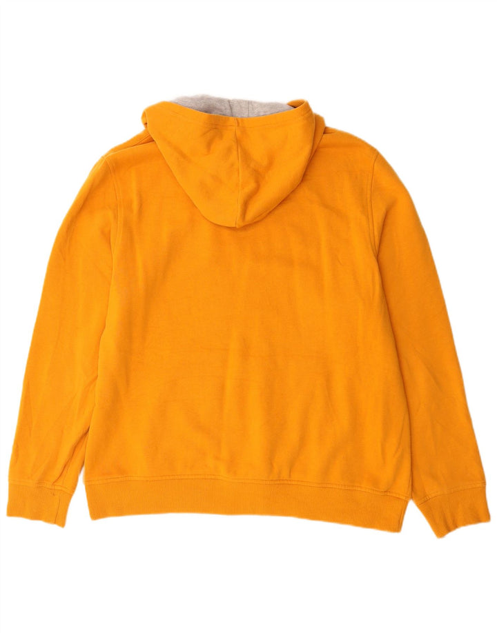 Izod Mens Hoodie Jumper Medium Orange Cotton