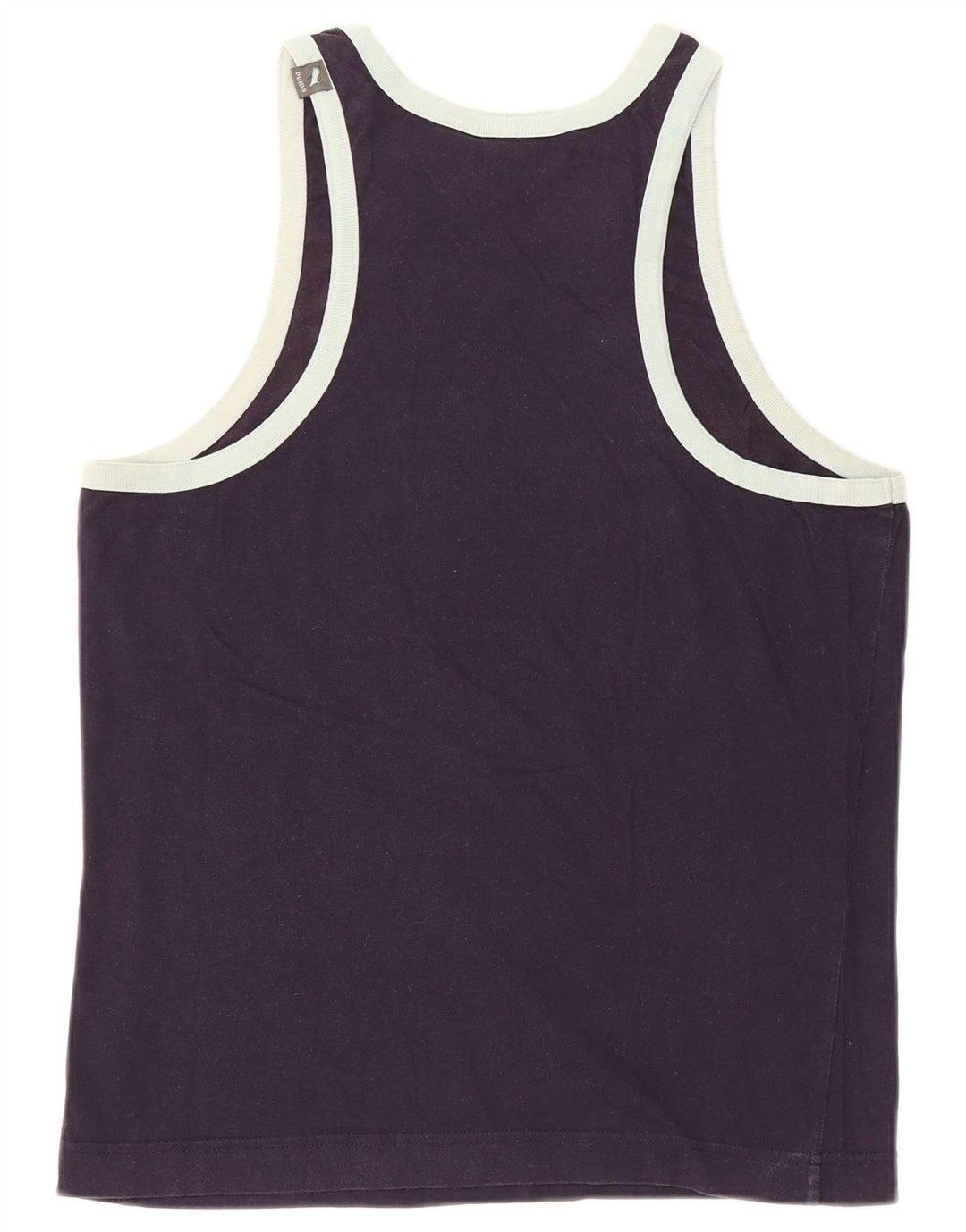 Puma Womens Graphic Vest Top UK 12 Medium Navy Blue