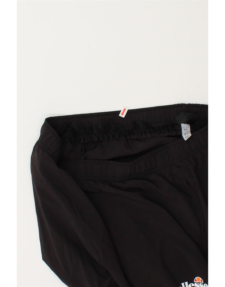 ELLESSE Womens Tracksuit Trousers Joggers UK 14 Large  Black Vintage Ellesse and Second-Hand Ellesse from Messina Hembry 