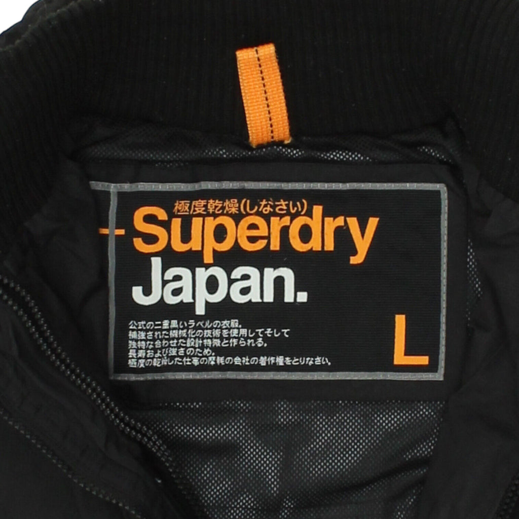 Superdry Womens Black Nylon Windcheater Jacket | Vintage Designer Windbreaker | Vintage Messina Hembry | Thrift | Second-Hand Messina Hembry | Used Clothing | Messina Hembry 