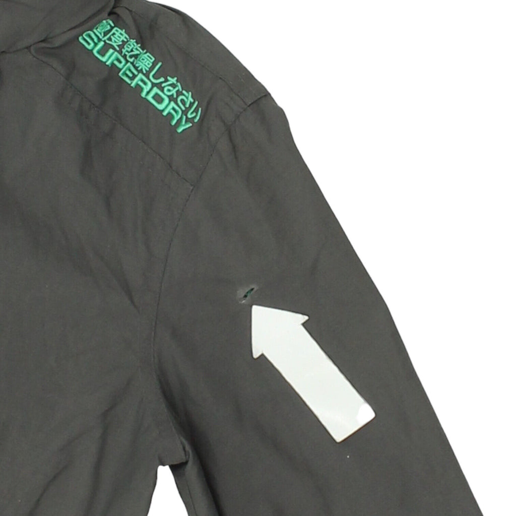 Superdry Windcheater Womens Grey Nylon Windbreaker Jacket | Vintage Designer VTG | Vintage Messina Hembry | Thrift | Second-Hand Messina Hembry | Used Clothing | Messina Hembry 