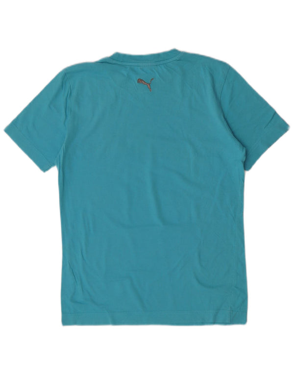 Puma Mens Graphic T-Shirt Top XS Blue