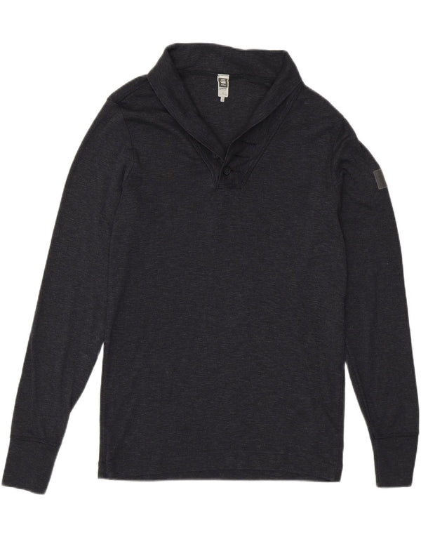 G-Star Mens Top Long Sleeve Medium Grey Cotton