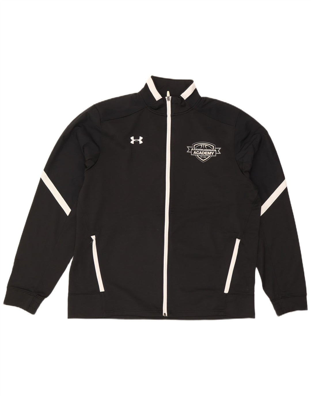 Under Armour Mens Tracksuit Top Jacket XL Black Colourblock Polyester