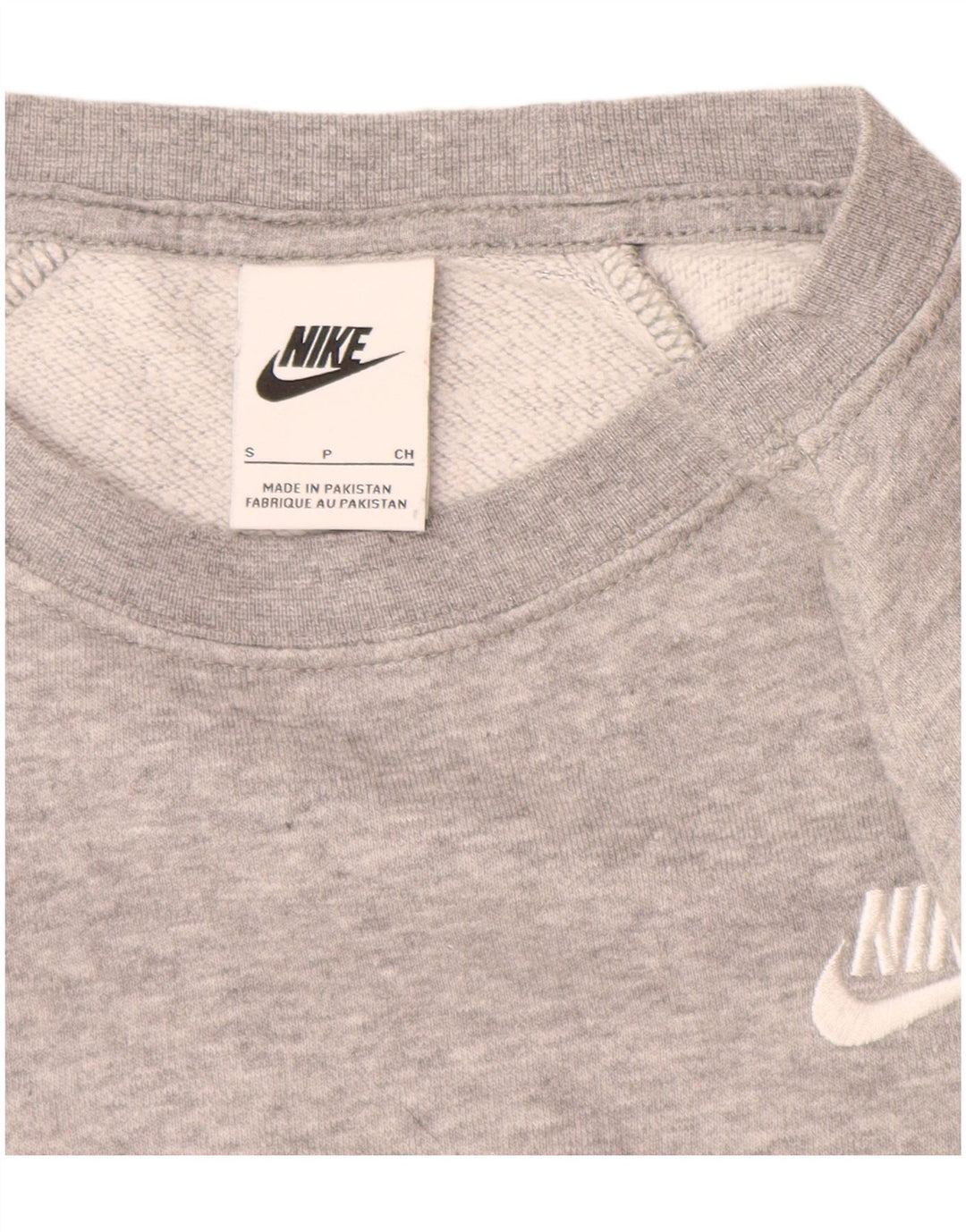 NIKE Womens Sweatshirt Jumper UK 10 Small Grey Cotton