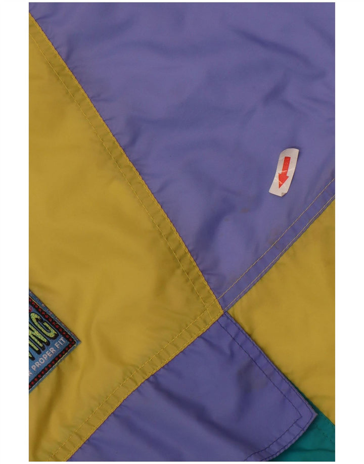 Marcel Clair Mens Hooded Rain Jacket EU 46 Small Multicoloured Colourblock