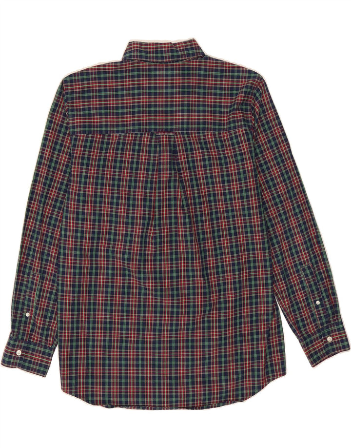 CHAPS Mens Easy Care Flannel Shirt Medium Navy Blue Check Cotton Vintage Chaps and Second-Hand Chaps from Messina Hembry 