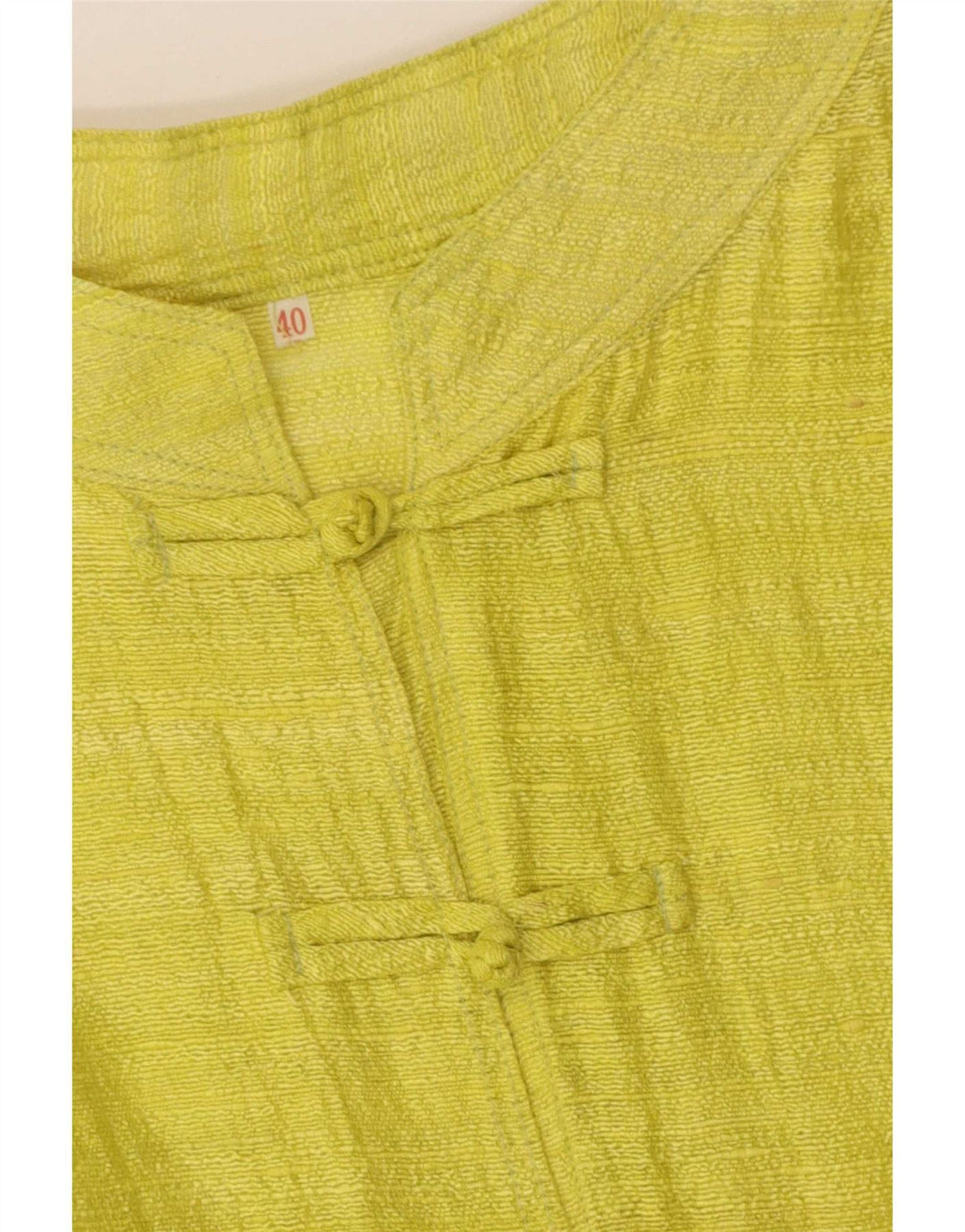 Vintage Womens 3/4 Sleeve Shirt Blouse EU 40 Medium Yellow Striped