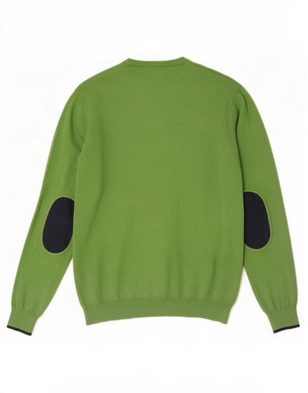 Armani Jeans Mens Regular Fit Crew Neck Jumper Sweater 3XL Green Cotton