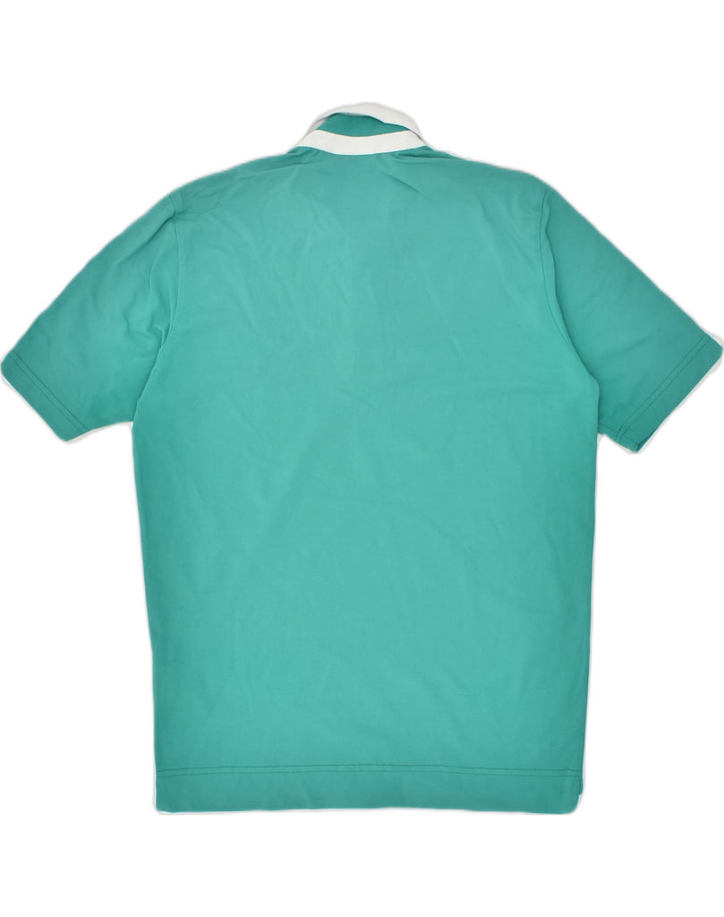 CHERVO Mens Polo Shirt IT 46 Small Turquoise Cotton | Vintage Chervo | Thrift | Second-Hand Chervo | Used Clothing | Messina Hembry 