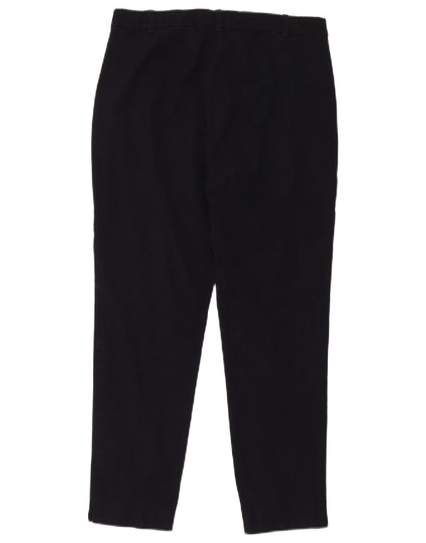 Marks & Spencer Womens Crop Suit Trousers UK 12 Medium W32 L25 Navy Blue
