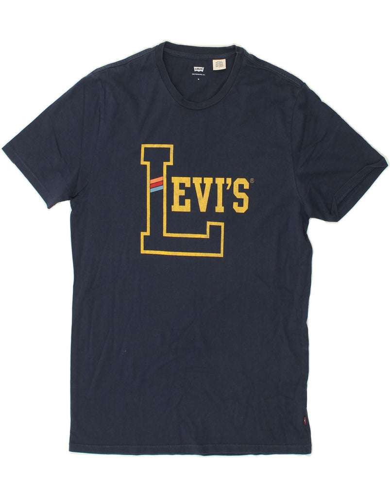 LEVI'S Mens Graphic T-Shirt Top Medium Navy Blue Cotton | Vintage Levi's | Thrift | Second-Hand Levi's | Used Clothing | Messina Hembry 