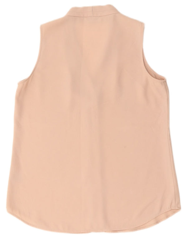 Calvin Klein Womens Sleeveless Blouse Top UK 14 Large Pink Polyester