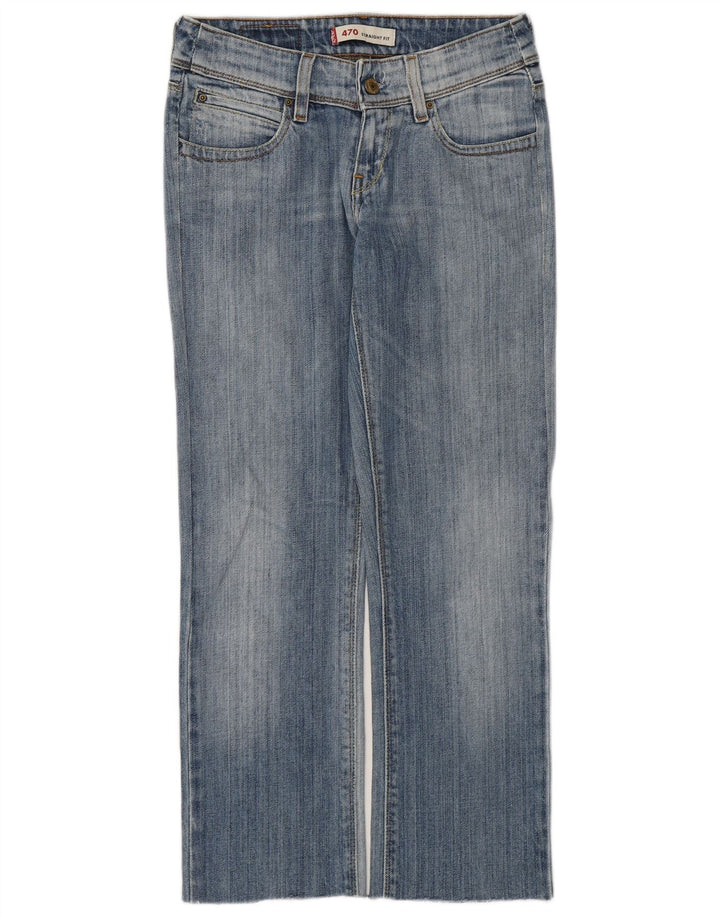 Levi's Womens 470 Straight Jeans W28 L26 Blue