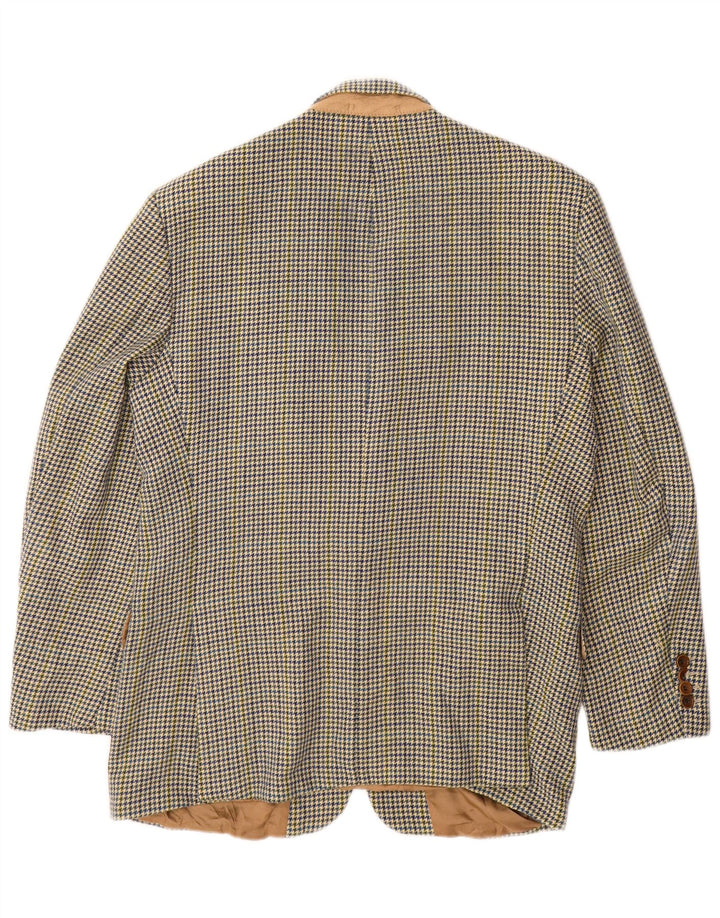 Hugo Boss Mens 2 Button Blazer Jacket EU 52 XL Multicoloured Houndstooth