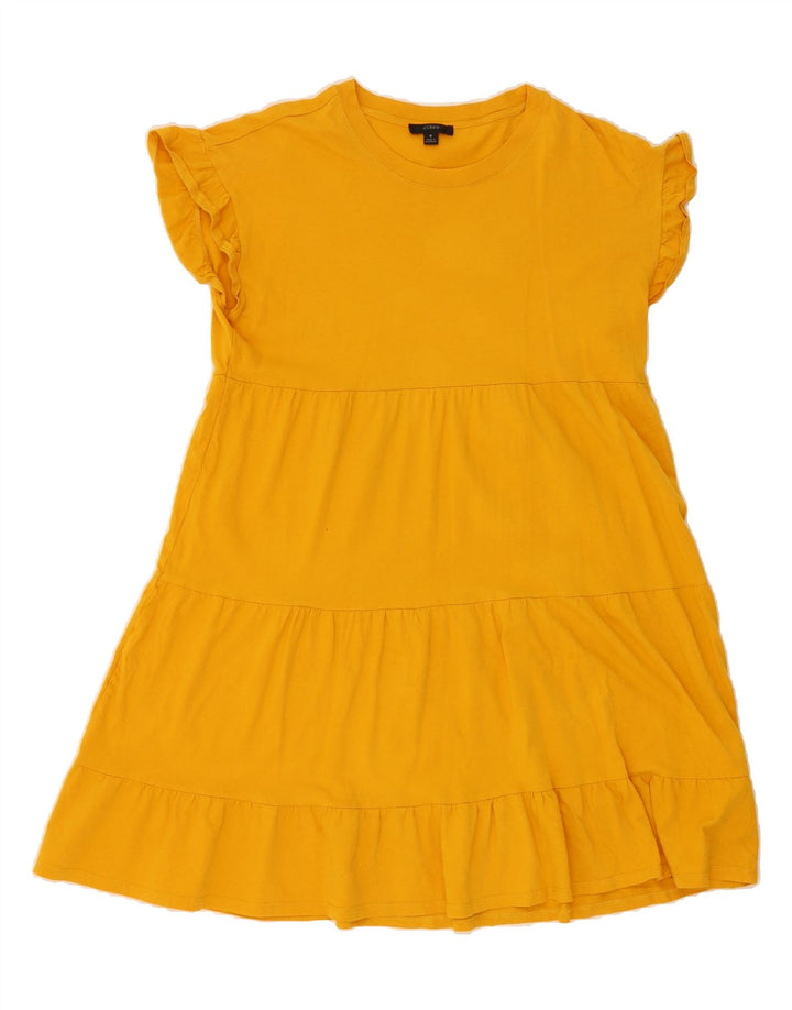 J. CREW Womens Oversized A-Line Dress UK 10 Small Yellow Cotton Vintage J. Crew and Second-Hand J. Crew from Messina Hembry 
