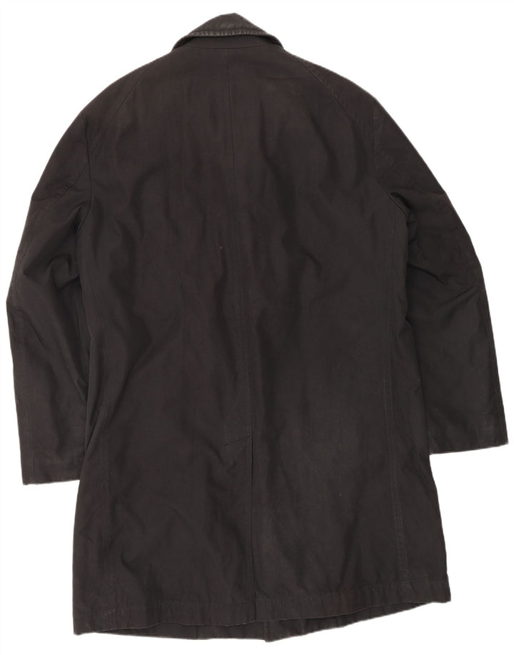 HUGO BOSS Mens Overcoat IT 48 Medium Black Polyester