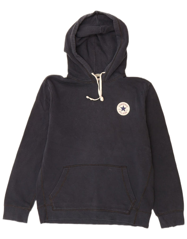 Converse Mens Hoodie Jumper Small Navy Blue Cotton