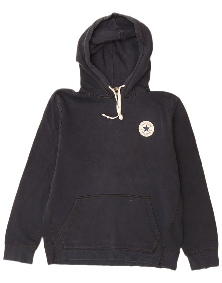 Converse Mens Hoodie Jumper Small Navy Blue Cotton