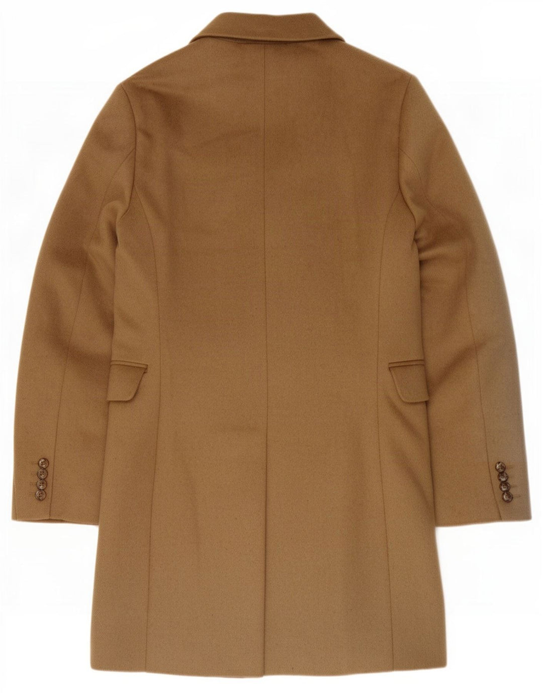 Marks & Spencer Mens Overcoat UK 36 Small Beige Polyester