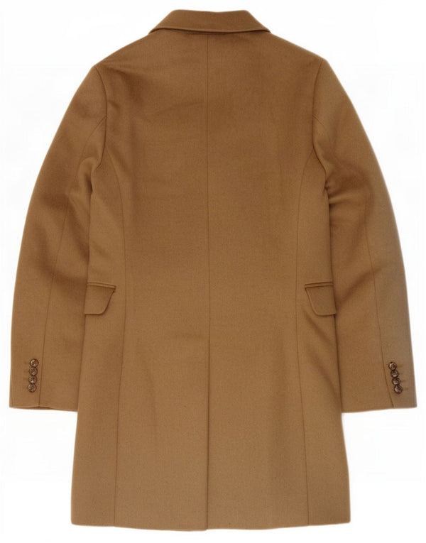 Marks & Spencer Mens Overcoat UK 36 Small Beige Polyester
