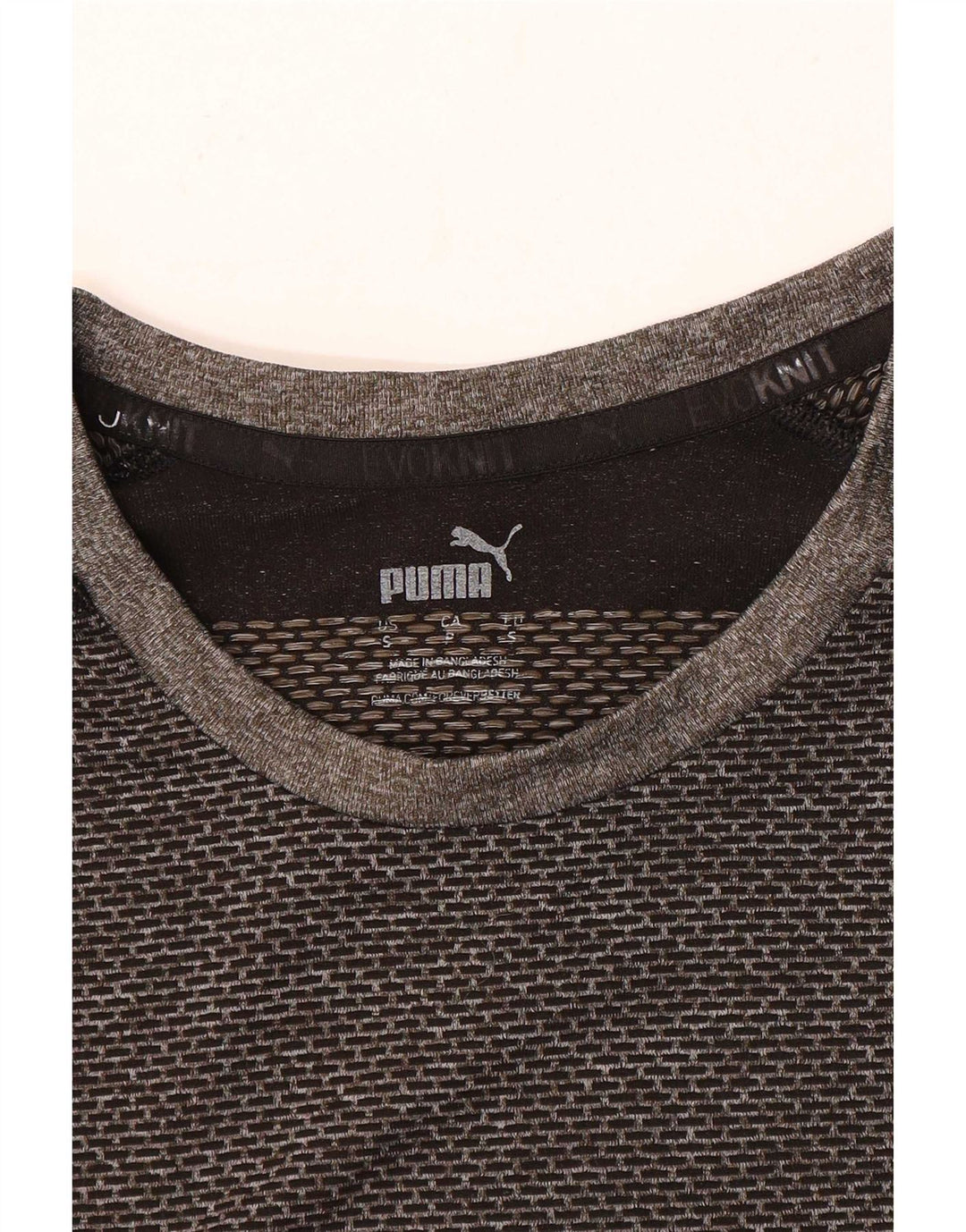 Puma Mens T-Shirt Top Small Grey Colourblock