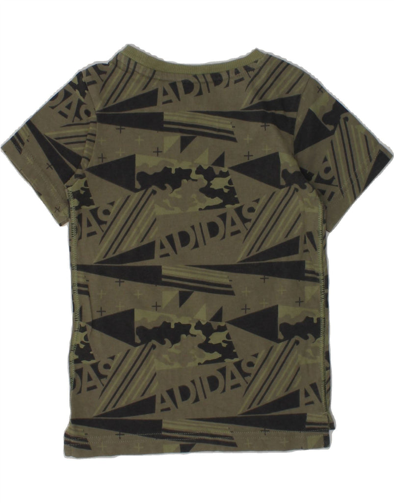 ADIDAS Baby Boys Abstract Pattern Graphic T-Shirt Top 18-24 Months Khaki | Vintage Adidas | Thrift | Second-Hand Adidas | Used Clothing | Messina Hembry 