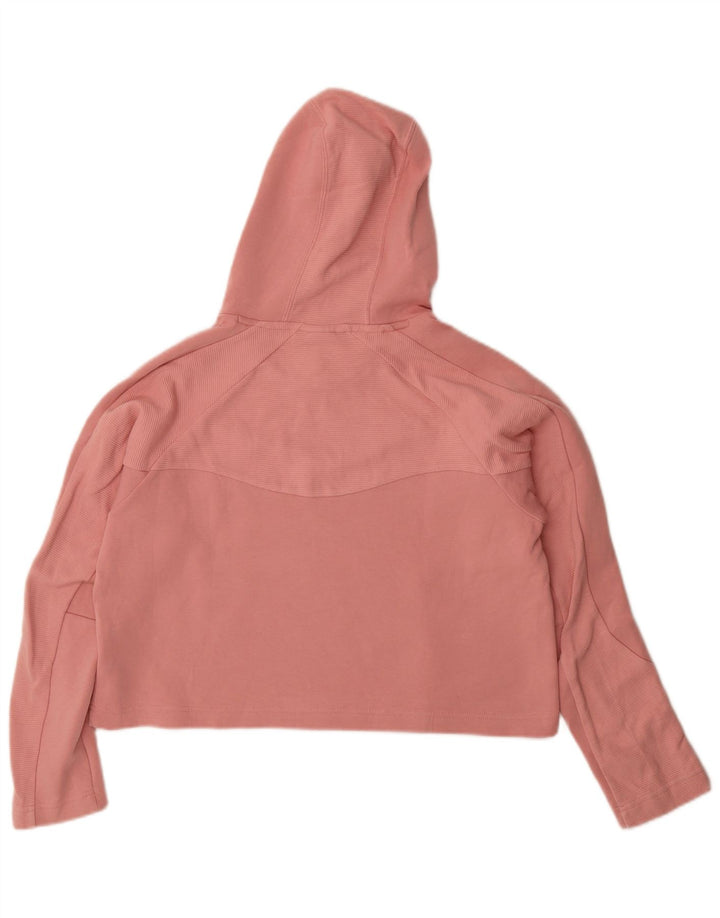 Puma Womens Crop Hoodie Jumper UK 14 Medium Pink