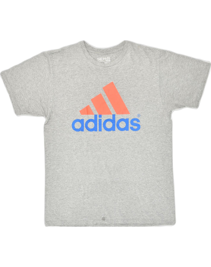 ADIDAS Mens Graphic T-Shirt Top Large Grey Cotton | Vintage Adidas | Thrift | Second-Hand Adidas | Used Clothing | Messina Hembry 