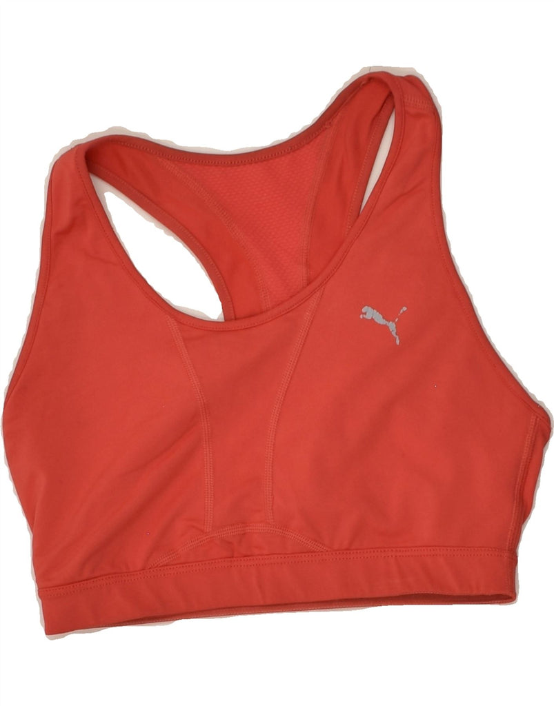 PUMA Womens Sport Bra Top UK 12 Medium Orange | Vintage Puma | Thrift | Second-Hand Puma | Used Clothing | Messina Hembry 