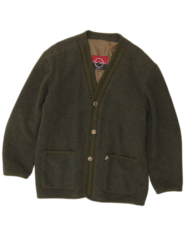 Pierre Cardin Mens 3 Button Blazer Jacket IT 56 3XL Green Wool Sports