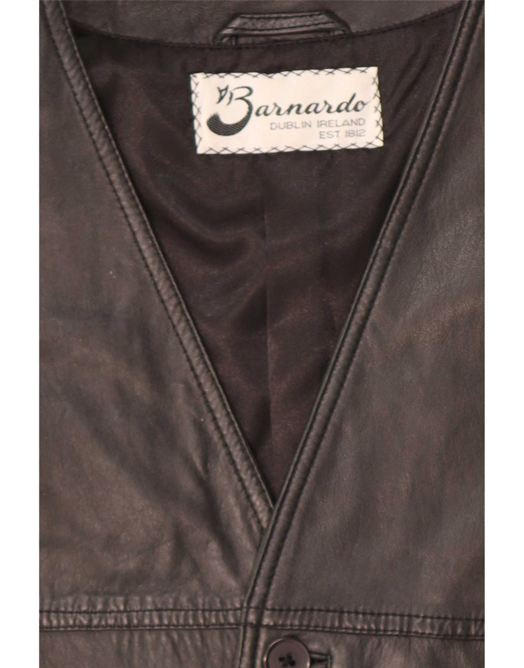 Barnardo Mens Leather Waistcoat Medium Black
