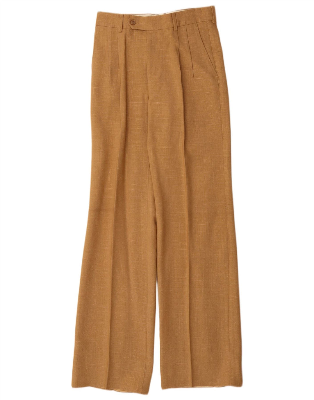 Vintage Womens Pegged Suit Trousers IT 42 Medium W26 L32 Beige Viscose