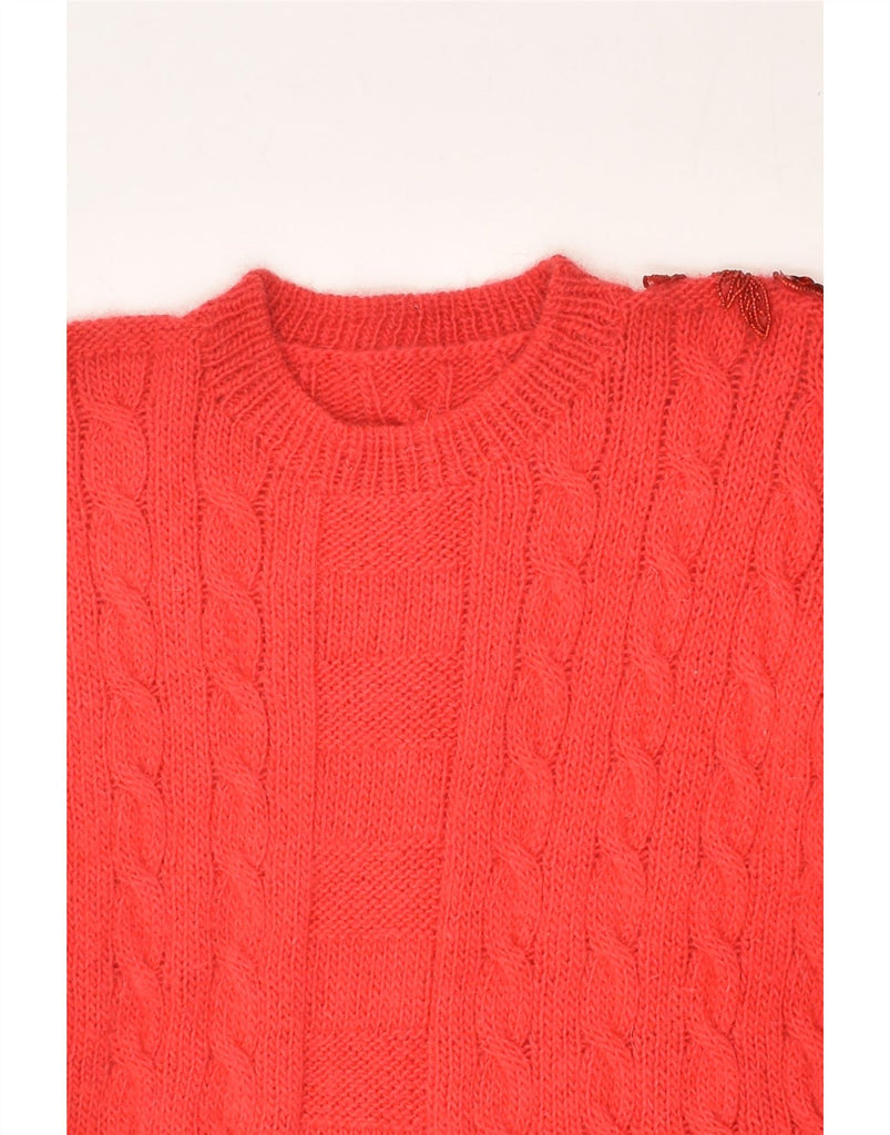 VINTAGE Womens Crew Neck Jumper Sweater UK 12 Medium Red | Vintage Vintage | Thrift | Second-Hand Vintage | Used Clothing | Messina Hembry 