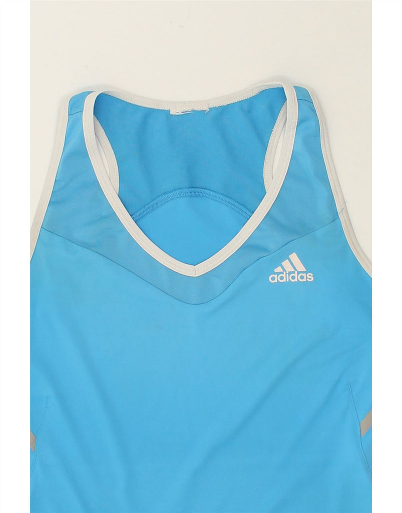 ADIDAS Womens Vest Top UK 18 Small Blue | Vintage Adidas | Thrift | Second-Hand Adidas | Used Clothing | Messina Hembry 