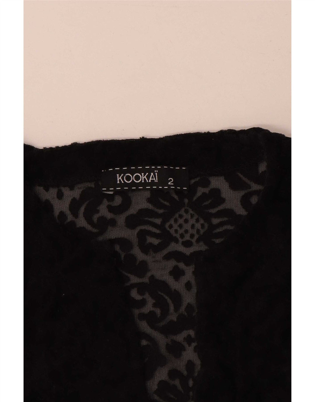 Kookai Womens Oversized See Through Top US 2 XS Black Floral