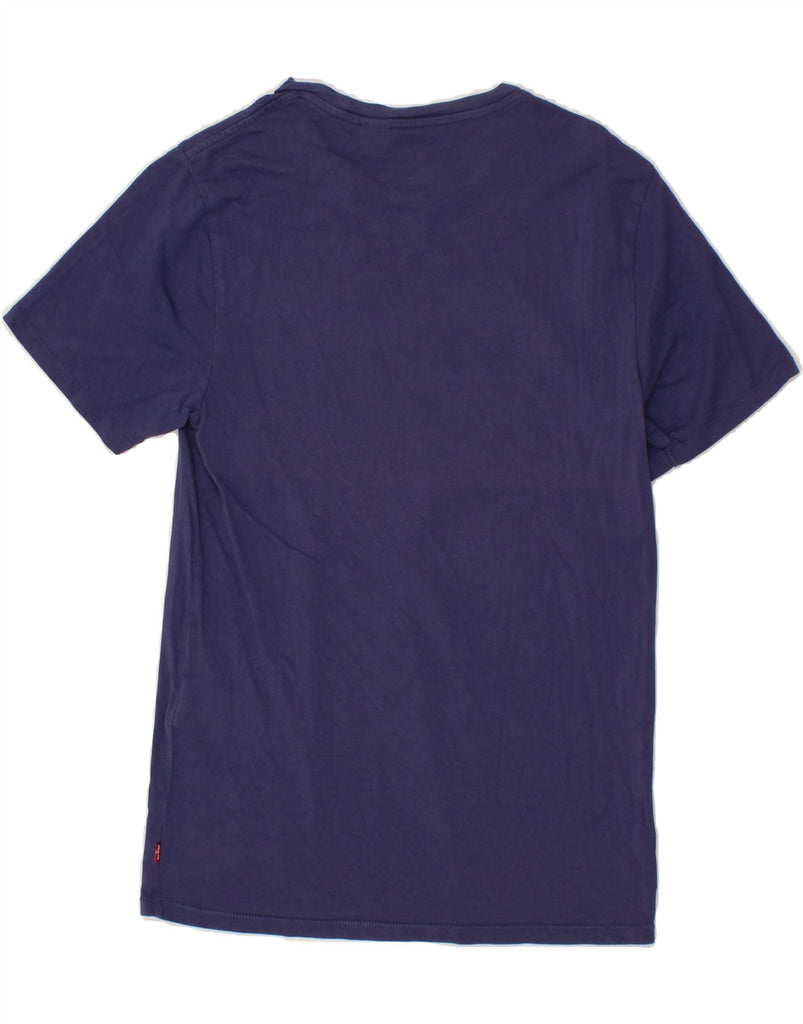 LEVI'S Mens Graphic T-Shirt Top Small Navy Blue Cotton Vintage Levi's and Second-Hand Levi's from Messina Hembry 