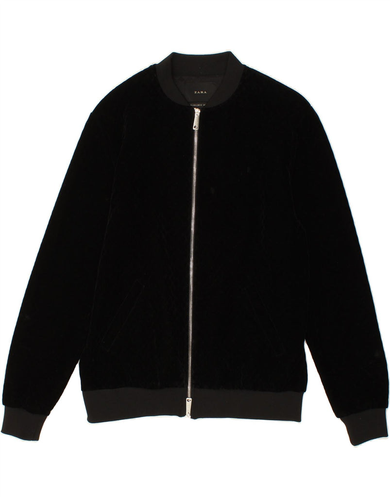 ZARA Mens Tracksuit Top Jacket Large Black Vintage Zara and Second-Hand Zara from Messina Hembry 