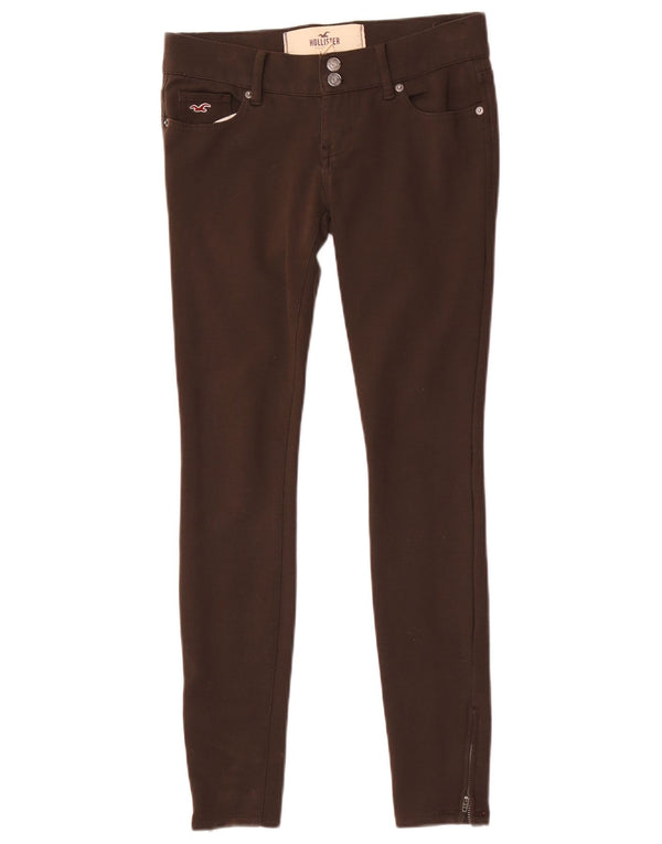 Hollister Womens Low Waist Skinny Casual Trousers US 0 XS W28 L27 Brown