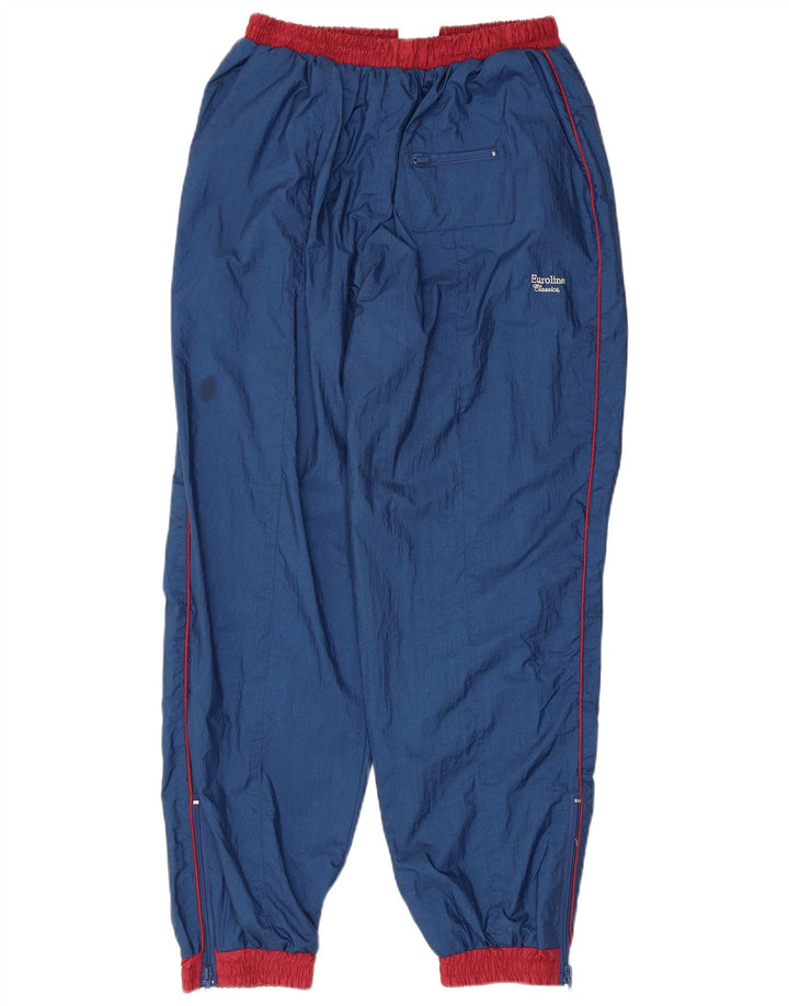 Vintage Mens Oversized Full Tracksuit Medium Navy Blue Colourblock
