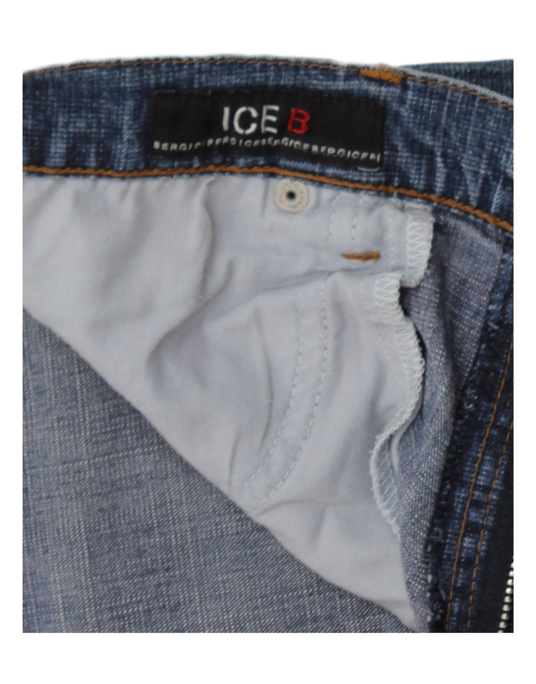 ICEBERG Womens Denim Shorts W30 Medium Blue Cotton