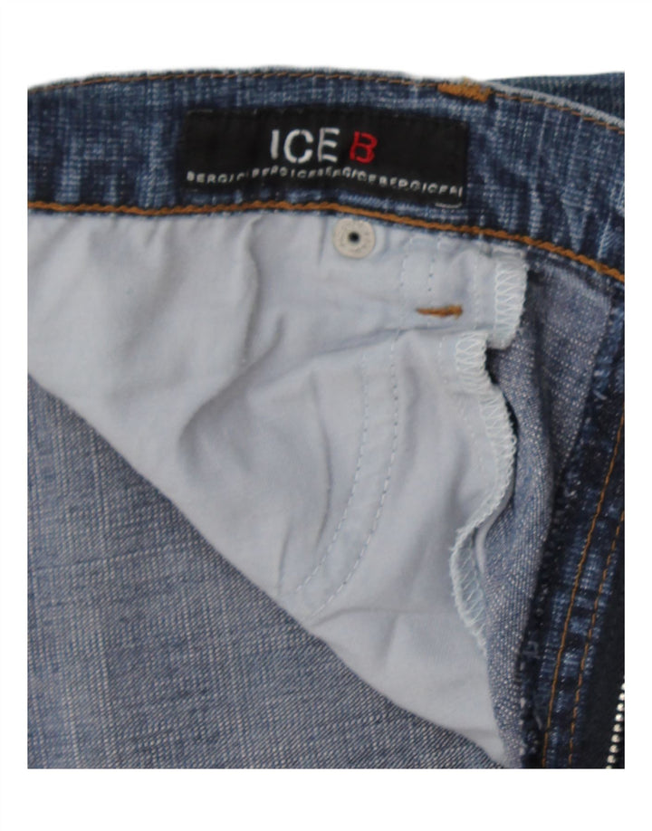 ICEBERG Womens Denim Shorts W30 Medium Blue Cotton