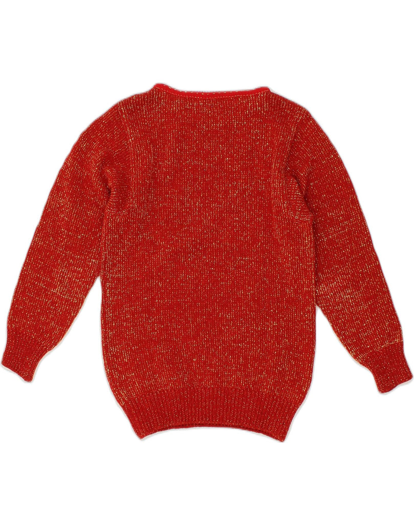 VINTAGE Womens Crew Neck Jumper Sweater UK 10 Small Red Flecked | Vintage Vintage | Thrift | Second-Hand Vintage | Used Clothing | Messina Hembry 