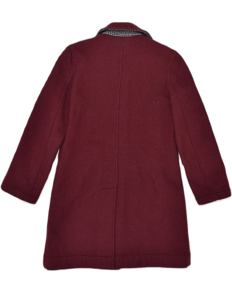 DOLCE & GABBANA Womens Overcoat IT 42 Medium Maroon Wool | Vintage | Thrift | Second-Hand | Used Clothing | Messina Hembry 