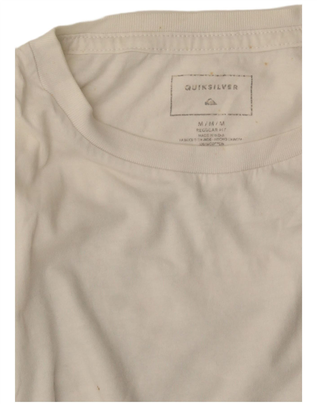 Quiksilver Mens Regular Fit Graphic T-Shirt Top Medium White