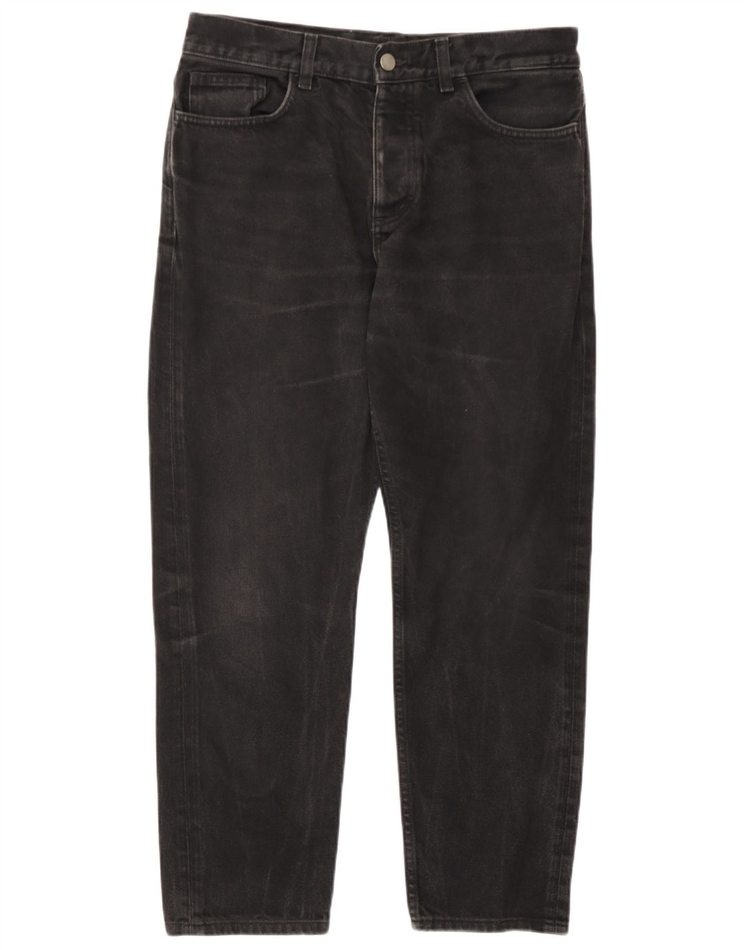 Cos Womens Mid Rise Regular Tapered Jeans W32 L26 Black Cotton