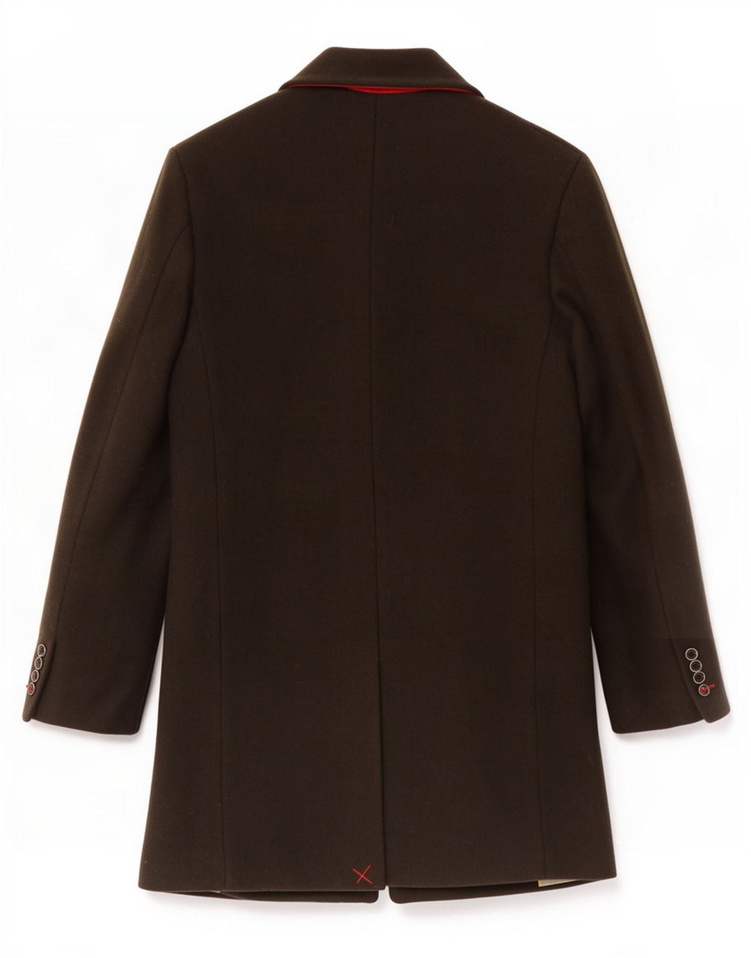 Vintage Mens Overcoat UK 40 Large Brown Wool