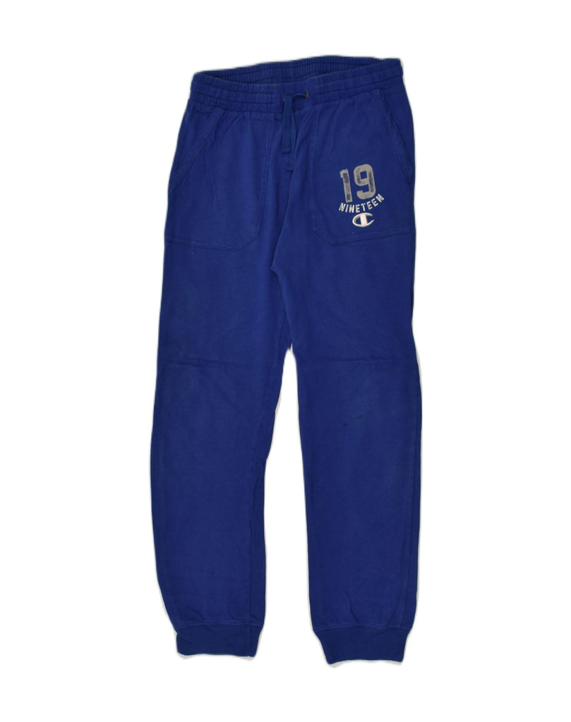 CHAMPION Boys Tracksuit Trousers Joggers 11-12 Years Large Blue | Vintage Champion | Thrift | Second-Hand Champion | Used Clothing | Messina Hembry 