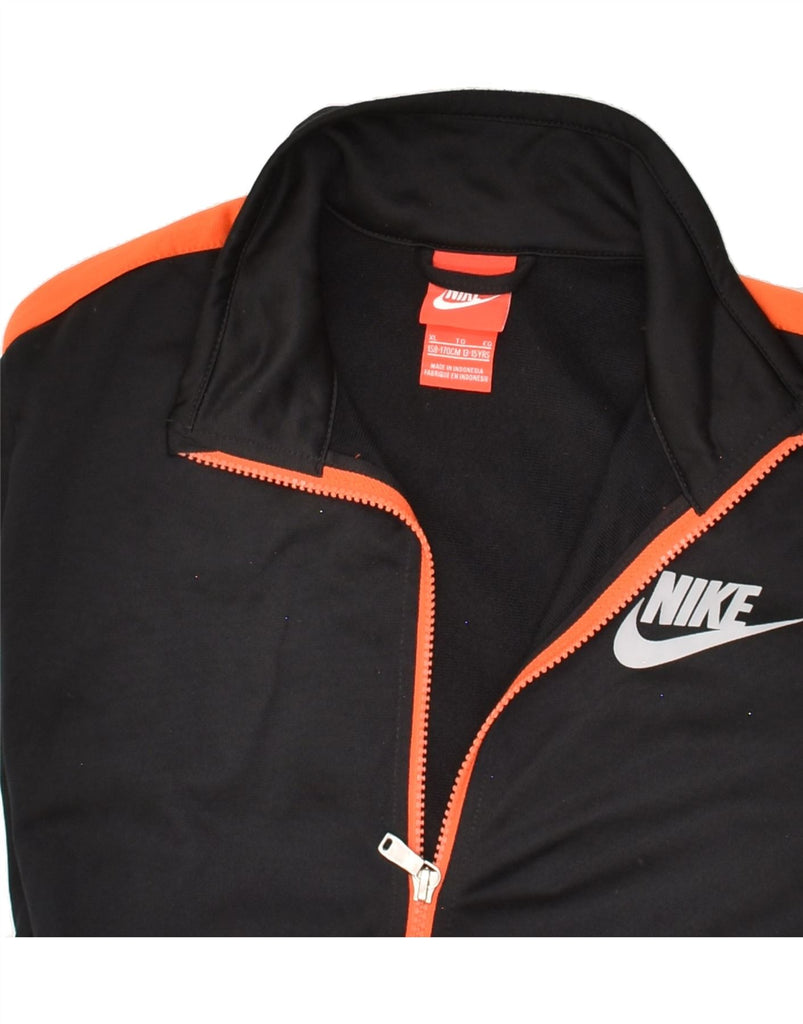 NIKE Boys Graphic Tracksuit Top Jacket 13-14 Years XL  Black Colourblock | Vintage Nike | Thrift | Second-Hand Nike | Used Clothing | Messina Hembry 