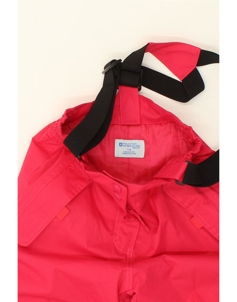 MOUNTAIN WAREHOUSE Girls Dungarees Ski Trousers 7-8 Years  Pink Polyester Vintage Mountain Warehouse and Second-Hand Mountain Warehouse from Messina Hembry 